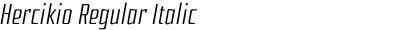Hercikio Regular Italic